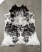 Genuine Black Peppered Speckled Cowhide Rug | Natural Salt and Pepper Cowskin Area Rug | Rustic Modern Western Decor Carpet for Living Room