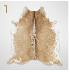 Light Beige & White Cowhide Rug - Genuine Soft Palomino Leather Area Rug