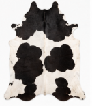 Authentic Classic Black and White Spotted Cowhide Area Rug – Genuine Holstein Leather Accent Mat