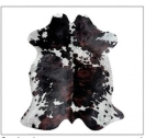 Tricolor Black, Brown & White Cowhide Rug - Genuine Patchwork Natural Leather Area Rug