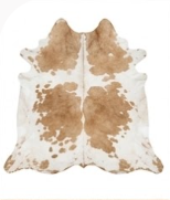Genuine Champagne Beige & White Cowhide Rug | Natural Light Tan Spotted Cowskin Area Rug | Soft Cream Leather Carpet for Living Room