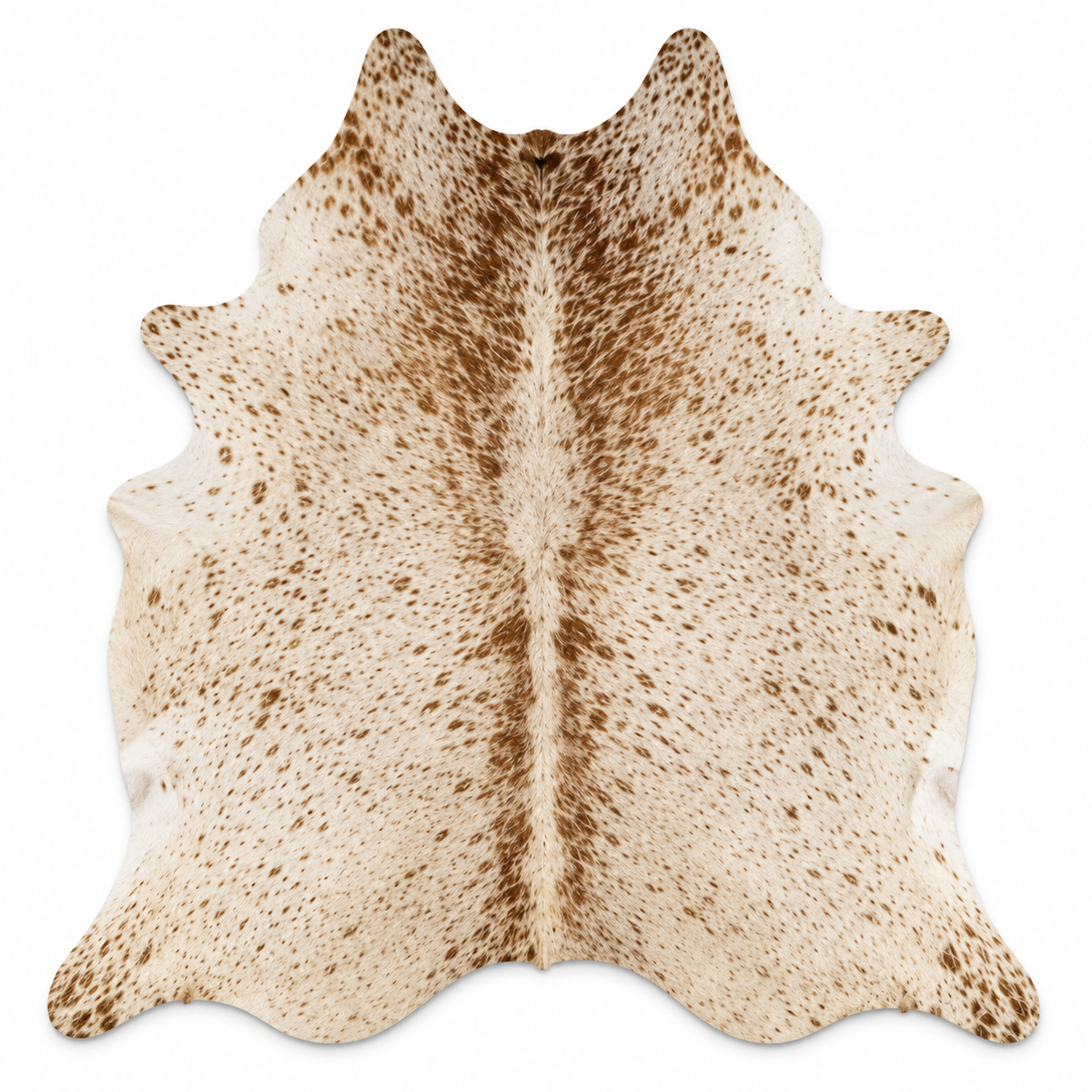 Authentic Light Beige & Cream Salt Pepper Cowhide Area Rug – Genuine Natural Leather Accent Mat