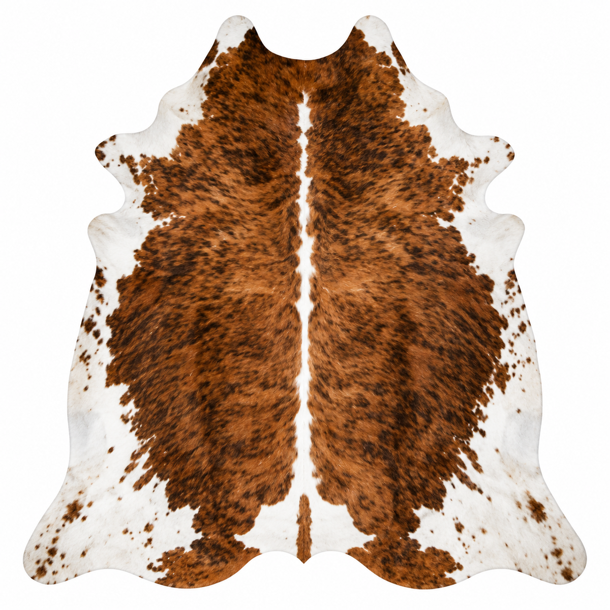 Brown Brindle Cowhide Rug – Natural Cow Skin Area Rug, Rustic Farmhouse Decor, Genuine Leather Hide Rug, Western Living Room Accent