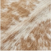 Authentic Golden Tan & White Salt Speckled Cowhide Area Rug – Genuine Natural Leather Accent Mat