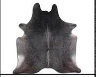 Natural Dark Grey Cowhide Rug - Luxury Genuine Leather Area Rug