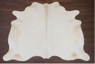 Off-White Cowhide Rug - Genuine Ivory & Cream Leather Area Rug