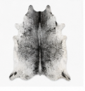 Grey Salt and Pepper Cowhide Rug - Genuine Monochrome Leather Area Rug