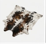 Genuine Tricolor Dark Brown & Black Speckled Cowhide Rug | Natural Salt and Pepper Spotted Cowskin Area Rug | Rustic Leather Carpet for Living Room