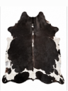 Authentic Black and White Salt & Pepper Cowhide Area Rug – Genuine Speckled Leather Accent Mat