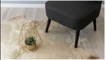 Cream Champagne Cowhide Rug - Genuine Blonde Beige Leather Area Rug