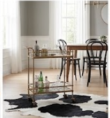 Genuine Black and White Cowhide Rug | Natural Spotted Cow Skin Area Rug | Classic Holstein Pattern Leather Carpet for Living Room