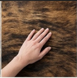 Natural Brindle Brown and Black Cowhide Rug, Genuine Hair-on-Hide Area Mat