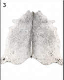 Authentic Light Grey & White Salt Pepper Cowhide Area Rug – Genuine Natural Leather Accent Mat