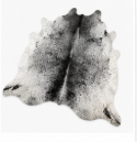 Grey Salt and Pepper Cowhide Rug - Genuine Monochrome Leather Area Rug
