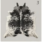 Black & Grey Salt and Pepper Cowhide Rug - Genuine Speckled Leather Area Rug