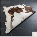 Authentic Brown and White Speckled Cowhide Rug -  Real Leather Area Rug