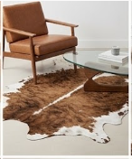 Authentic Chestnut Brown & White Spine Cowhide Area Rug – Genuine Natural Leather Accent Mat