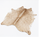 Authentic Light Beige & Cream Salt Pepper Cowhide Area Rug – Genuine Natural Leather Accent Mat