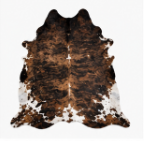 Brindle Cowhide Rug Natural Cow Skin Area Rug Brown Black White Cowhide Rug Genuine Hair On Hide Western Farmhouse Decor  Description