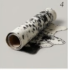 Black & Grey Salt and Pepper Cowhide Rug - Genuine Speckled Leather Area Rug