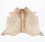 Authentic Light Beige & Cream Salt Pepper Cowhide Area Rug – Genuine Natural Leather Accent Mat
