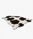 Authentic Classic Black and White Spotted Cowhide Area Rug – Genuine Holstein Leather Accent Mat