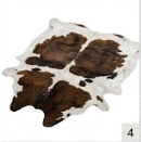 Authentic Brown and White Speckled Cowhide Rug -  Real Leather Area Rug