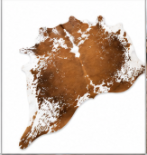 Brown and White Salt & Pepper Cowhide Rug - Genuine Speckled Leather Area Rug