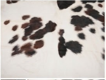 Genuine Dark Brown & White Spotted Cowhide Rug | Natural Brown Holstein Cowskin Area Rug | Rustic Modern Farmhouse Decor Carpet