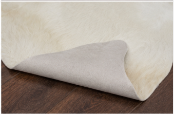Off-White Cowhide Rug - Genuine Ivory & Cream Leather Area Rug