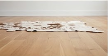 Brown and White Speckled Cowhide Rug - Genuine Leather Area Rug