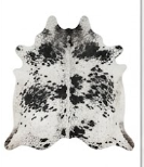 Genuine Black & White Peppered Cowhide Rug | Black Saddle Speckled Area Rug | Natural Salt and Pepper Cowskin Floor Carpet