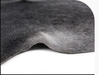Natural Dark Grey Cowhide Rug - Luxury Genuine Leather Area Rug