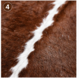 Genuine Brown and White Cowhide Rug | Chestnut Tan & Pure White Leather Area Rug | Classic Western Cowskin Floor Carpet