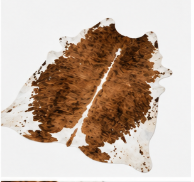 Brown Brindle Cowhide Rug – Natural Cow Skin Area Rug, Rustic Farmhouse Decor, Genuine Leather Hide Rug, Western Living Room Accent