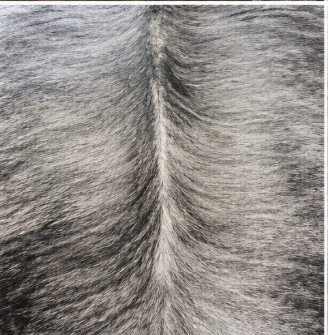Grey Salt and Pepper Cowhide Rug - Genuine Brindle Leather Area Rug