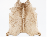 Authentic Light Beige & Cream Salt Pepper Cowhide Area Rug – Genuine Natural Leather Accent Mat