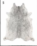 Authentic Light Grey & White Salt Pepper Cowhide Area Rug – Genuine Natural Leather Accent Mat