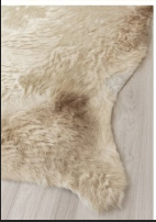 Cream Champagne Cowhide Rug - Genuine Blonde Beige Leather Area Rug