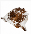 Authentic Brown and White Spotted Cowhide Area Rug – Genuine Salt & Pepper Pattern Leather Mat