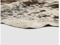 Genuine Salt & Pepper Cowhide Rug | Dark Brown & Off-White Speckled Cowskin Area Rug | Rustic Modern Western Leather Carpet