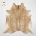 Light Beige & White Cowhide Rug - Genuine Soft Palomino Leather Area Rug