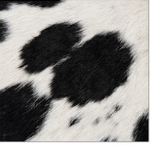 Genuine Black and White Cowhide Rug | Natural Spotted Holstein Pattern Cowskin Area Rug | Modern Leather Carpet for Living Room