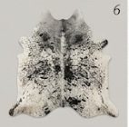 Black & Grey Salt and Pepper Cowhide Rug - Genuine Speckled Leather Area Rug
