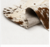 Genuine Chestnut Brown Speckled Cowhide Rug | Salt and Pepper Brown Cowskin Area Rug | Natural Tricolor Leather Carpet for Living Room