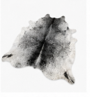 Grey Salt and Pepper Cowhide Rug - Genuine Monochrome Leather Area Rug