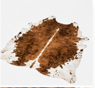 Brown Brindle Cowhide Rug – Natural Cow Skin Area Rug, Rustic Farmhouse Decor, Genuine Leather Hide Rug, Western Living Room Accent