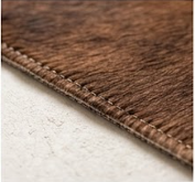 Authentic Dark Chocolate Brown & White Cowhide Area Rug – Genuine Natural Leather Accent Mat