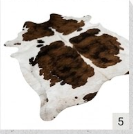 Authentic Brown and White Speckled Cowhide Rug -  Real Leather Area Rug