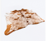 Brown & White Speckled Cowhide Rug | Genuine Natural Cow Skin Rug | Western Farmhouse Area Rug | Real Leather Hide Carpet